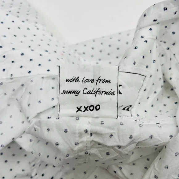 Frank & Eileen Barry White Printed Crinkle Shirt - Picture 12 of 12